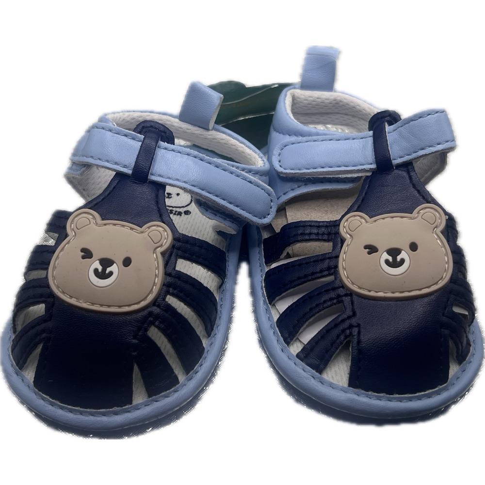 Rabeisir Baby Boy Bear Sandals Navy Blue Fisherman Shoes 0-6 Months‎ NWT